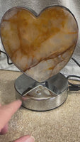 Heart Shape Fire Quartz LED Table Lamp
