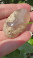 Flower Agate Palm Stone #3