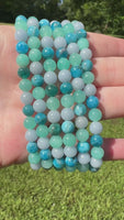 Amazonite, Apatite, and Angelite 6mm Bracelets