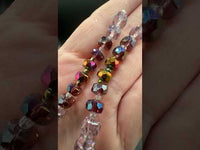 Multicolor and Metallic Iris Faceted Glass Bead Strand – Mixed Rondelle Beads for Jewelry Making