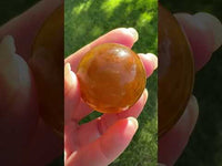 Yellow with Purple Fluorite Sphere #9