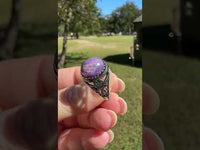 Natural Charoite Ring #23