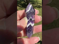 Double Terminated Chevron Amethyst Point #13