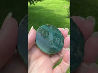 Moss Agate Polished Round Slice #24