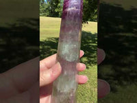 Large Fat Watermelon Fluorite Tower #1
