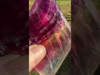 Rhombus Shaped Fluorite Carving with Stand #2