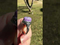 Natural Charoite Ring #43