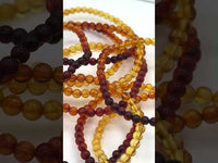 Natural Amber Gradient Bead Bracelets