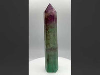 Large Fat Watermelon Fluorite Tower #5