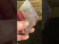 Rhombus Shaped Fluorite Carving with Stand #8