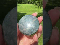 Moss Agate Polished Round Slice #7