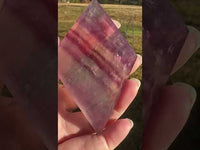 Rhombus Shaped Fluorite Carving with Stand #4