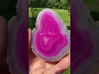 Dyed Pink Agate Slice #14