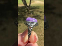 Natural Charoite Ring #17