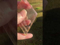 Rhombus Shaped Fluorite Carving with Stand #9