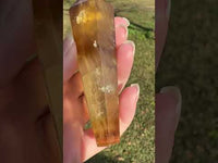 Carved Fluorite Scepter with Rainbows #2