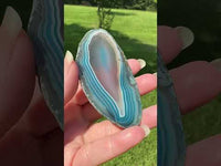 Dyed Blue/Teal Agate Slice #8