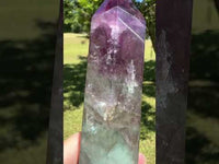 Large Fat Watermelon Fluorite Tower #2
