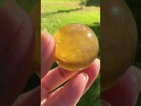 Yellow with Purple Fluorite Sphere #3
