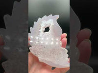 Druzy Agate Geode Indigenous-Inspired Profile Headdress Carving #3