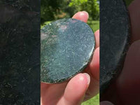 Moss Agate Polished Round Slice #34