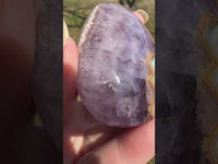 Amethyst Mixed with Stripe Agate Palm Stone #1