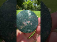Moss Agate Polished Round Slice #9