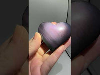 Rainbow Sheen Obsidian Heart #2