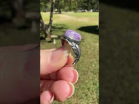 Natural Charoite Ring #22