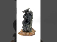Labradorite Dragon Castle Carving