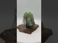 Prehnite mixed with Green Tourmaline Raw Specimen #5