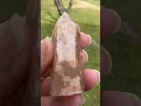 Pink Cherry Blossom Agate Tower