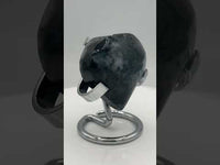 Moss Agate Carved Heart #6