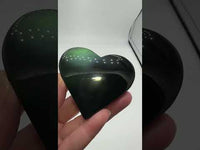 Rainbow Sheen Obsidian Heart #14