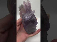 Carved Fluorite Owls
