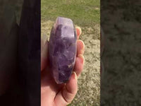 Amethyst Mixed with Stripe Agate Palm Stone #6
