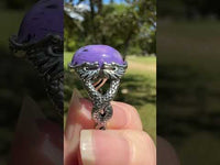 Natural Charoite Ring #12