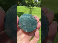 Moss Agate Polished Round Slice #15
