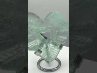 Green Fluorite Decorative Carved Heart with Stand #1