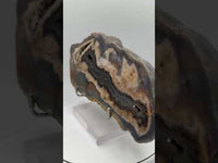Large Polished Agate with Druzy