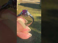 Natural Purple Garnet Rings