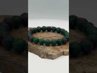 Ruby Zoisite Stretch Bead Bracelet