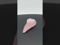 Rose Quartz Raven Skull Carving