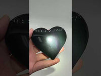 Rainbow Sheen Obsidian Heart #13