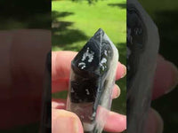 Black Onyx & Quartz with Amethyst Obelisk Tower #6