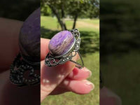 Natural Charoite Ring #7
