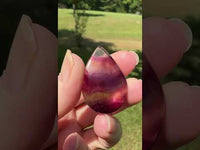Pear Shape Candy Fluorite Cabochon #21