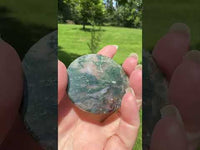 Moss Agate Polished Round Slice #10