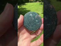 Moss Agate Polished Round Slice #40