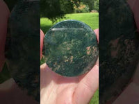 Moss Agate Polished Round Slice #37